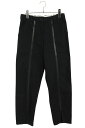 グッチ GUCCI サイズ:40 701328 XDBZM フロントダブルジップデザインキャンバスロングパンツ(ブラック)【515052】【BS99】【レディース】【中古】bb411#rinkan*A