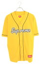 シュプリーム SUPREME サイズ:L スワロ装飾ベースボール半袖シャツ(イエロー)【315052】【OM10】【メンズ】【中古】bb132#rinkan*B