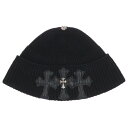 クロムハーツ Chrome Hearts サイズ:ONE SIZE BEANIE BAIT & TACKLE タイニーCH装飾セメタリークロスパッチカシミア帽子...