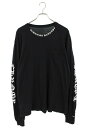 クロムハーツ Chrome Hearts サイズ:XL CH L S 1 ネックロゴ長袖カットソー(ブラック)【515052】【SS07】【メンズ】【中古】bb134#rinkan*B