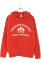 クロムハーツ Chrome Hearts サイズ:M SAILIN ON HD PLVR セメタリークロス刺繍プルオーバーパーカー(レッド)【515052】【SJ02】【メンズ】【中古】bb17#rinkan*A