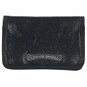 クロムハーツ Chrome Hearts CARD CASE グロメット付きレザーカードケース(ブラック×シルバー)【615052】【OS06】【小物】【中古...