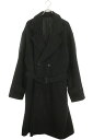 ステューシー STUSSY サイズ:XL Mohair Trench Coat ベルト付きモヘアトレンチコート(ブラック)【106052】【BS99】【メンズ】【中古】bb212#rinkan*B