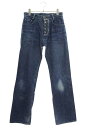 クロムハーツ Chrome Hearts サイズ:29インチ クロスボールボタンフレアデニムパンツ(インディゴ×シルバー)【615052】【SJ02】【メンズ】...