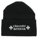 クロムハーツ Chrome Hearts WOOL WATCH CAP ウールワッチキャップ ロゴ刺繍ビーニーニット帽(ブラック)【815052】【FK04】...