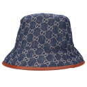 グッチ GUCCI サイズ:L 576371 4HAC3 GGロゴ総柄デニム帽子(インディゴ)【325052】【OM10】【小物】【中古】bb466#rinka...