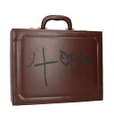 トラヴィススコット Travis Scott UTOPIA BRIEFCASE UTOPIA ロゴブリーフバッグ(ブラウン)【106052】【BS99】【小物】【中古】bb378#rinkan*A