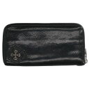 クロムハーツ Chrome Hearts RC F ZP2 フィリグリープラス フィリグリープラス装飾ラウンドジップレザーウォレット財布(ブラック)【8150...