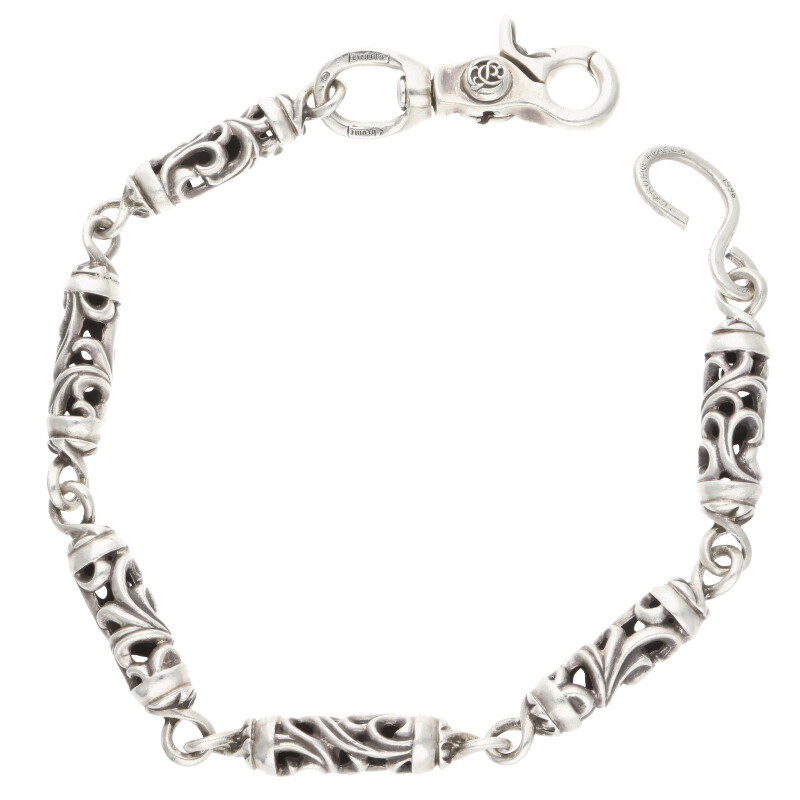 クロムハーツ Chrome Hearts サイズ:ショート ROLLER SHORT-S 1クリップ6LINKショートローラー シルバーウォレットチェーン(シル...