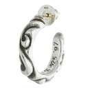 クロムハーツ Chrome Hearts HOOP SCROOL 1 スクロールフープ シルバーピアス(シルバー 4.13g)【625052】【OS06】【小物】【中古】bb410#rinkan*B