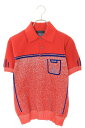プラダ PRADA サイズ:46 UMA921 ネオプレーン半袖ポロシャツ(レッド)【125052】【BS99】【メンズ】【中古】bb187#rinkan*B(4)