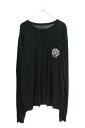 クロムハーツ Chrome Hearts サイズ:XXL CH L S LTD パリ限定袖フローラルプリント長袖カットソー(ブラック)【025052】【SJ02】【メンズ】【中古】bb82#rinkan*B