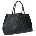 クロムハーツ Chrome Hearts TOTE W SNP BS FLUER BSフレアレザーパッチトートバッグ(ブラック×シルバー)【125052】【S...