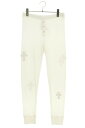 クロムハーツ Chrome Hearts サイズ:S Y NOT クロスパッチ付きサーマルロングパンツ(ホワイト)【025052】【SJ02】【レディース】【中...
