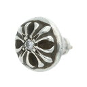 クロムハーツ Chrome Hearts STUD CRSBLL DIA クロスボールスタッド 1ダイヤ シルバーピアス(シルバー×クリア 1.38g)【325052】【SS07】【小物】【中古】bb76#rinkan*B