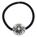クロムハーツ Chrome Hearts HAIRBAND クロスボールボタンヘアゴム シルバーコンチョ(シルバー 総重量16.94g)【525052】【OS...