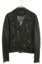 クロムハーツ Chrome Hearts ×エルメス HERMES サイズ:S JJ DEAN JJディーン ダガージップライダースレザージャケット(ブラック×...
