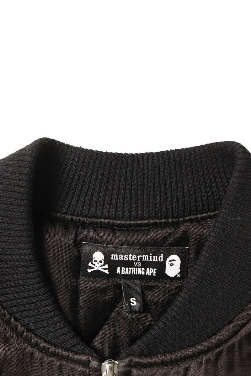 アベイシングエイプ A BATHING APE　×マスターマインド mastermind サイズ:S 001LJG231912X ダブルネームスーベニアブルゾン(ブラック)【525052】【BS99】【メンズ】【中古】bb18#rinkan*B