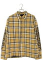 クロムハーツ Chrome Hearts サイズ:L WORKN JNKYD PLD プレイドチェックスリーブフローラル中綿キルティング長袖シャツ(ブラウン×ブラック)【325052】【OS06】【メンズ】【中古】bb17#rinkan*B