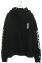 クロムハーツ Chrome Hearts サイズ:M SWTSHRT PLV 袖英字プリントパーカー(ブラック)【425052】【BS99】【メンズ】【中古】bb82#rinkan*A