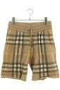 バーバリー Burberry サイズ:S 8054918 ウール混ドローコードハーフパンツ(ベージュ)【425052】【OM10】【メンズ】【中古】bb334#rinkan*B
