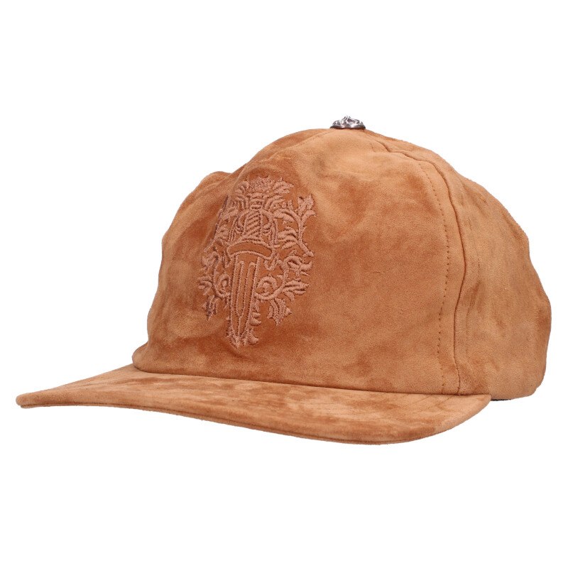 クロムハーツ Chrome Hearts サイズ:ONE SIZE ダガー刺繍スエードレザーキャップ帽子(ブラウン)【519052】【OK15】【小物】【中古】...