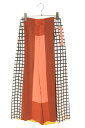 イッセイミヤケ ISSEY MIYAKE サイズ:1 IM52FF517 総柄ワイドロングパンツ(ホワイト×イエロー×ブラウン)【525052】【BS99】【レディース】【中古】bb455#rinkan*B