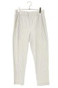 オムプリッセイッセイミヤケ HOMME PLISSE ISSEY MIYAKE サイズ:2 HP55JF450 プリーツロングパンツ(グレー)【625052】【BS55】【メンズ】【中古】bb356#rinkan*C(4)