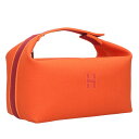 エルメス HERMES サイズ:GM ブリッド ア ブラックPM キャンバスハンドバッグ(オレンジ)【425052】【SS13】【小物】【中古】bb415#rinkan*A(4)