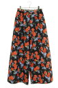 グッチ GUCCI サイズ:40 747549 ZANJY フローラル総柄ロングパンツ(ブラック)【625052】【BS99】【レディース】【中古】bb187#rinkan*A