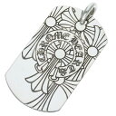 クロムハーツ Chrome Hearts サイズ:LARGE D TAG LRG GOD BLESS ゴットブレスドッグタグ ラージドッグタグネックレストップ(シルバー 22.9g)【035052】【NO05】【小物】【中古】bb390#rinkan*B