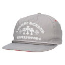 クロムハーツ Chrome Hearts GAS STATION CAP トリプルクロス刺繍ベースボールキャップ(グレー×シルバー)【725052】【SJ02】【小物】【中古】bb17#rinkan*A