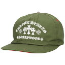 クロムハーツ Chrome Hearts GAS STATION CAP トリプルクロス刺繍ベースボールキャップ(カーキ×シルバー)【725052】【SJ02】【小物】【中古】bb17#rinkan*S
