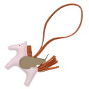 エルメス HERMES サイズ:PM ロデオPM W刻印 ホースレザーチャーム(ライトピンク×ブラウン)【625052】【SB01】【小物】【中古】bb380#rinkan*S