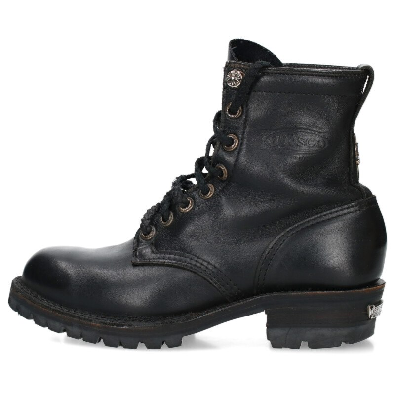 クロムハーツ Chrome Hearts ×ウエスコ WESCO サイズ:9D JOBMASTER ジョブマスター レザーブレードレースアップレザーブーツ(ブラ...