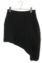 バレンシアガ BALENCIAGA サイズ:38 374298 TMD06 アシンメトリースカート(ブラック)【825052】【BS99】【レディース】【中古】bb356#rinkan*B