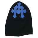 クロムハーツ Chrome Hearts サイズ:OS セメタリークロスパッチ付きカシミアビーニー帽子(ブラック×ブルー)【825052】【SJ02】【小物】【...