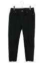 エムエムシックス MM6 サイズ:42 S62LB0050 フロントジップボーイフレンドデニムパンツ(ブラック)【825052】【BS99】【レディース】【中古】bb187#rinkan*B