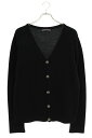 クロムハーツ Chrome Hearts サイズ:L クロスボールボタン セメタリーパッチ カシミアカーディガン(ブラック×シルバー)【825052】【SS07】【メンズ】【中古】bb87#rinkan*B