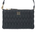 ミュウミュウ miumiu 5NH0149 マテラッセレザー2WAYハンドバッグ(ブラック×ゴールド)【925052】【SB01】【小物】【中古】bb384#...
