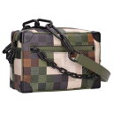 ルイヴィトン LOUISVUITTON M24581 ミニ・ソフトトランク ダモフラージュ・キャンバスショルダーバッグ(グリーン調)【035052】【SB01】【小物】【中古】bb51#rinkan*B(4)