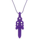 クロムハーツ Chrome Hearts RUBBER LARGE DAGGER ラバーネックレス(パープル 総重量10.72g)【106052】【SJ02】【小物】【中古】bb415#rinkan*A(4)