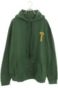 クロムハーツ Chrome Hearts サイズ:XL SWTSHRT PLV オンライン限定バックアーチロゴパーカー(グリーン×イエロー)【106052】【SJ02】【メンズ】【中古】bb82#rinkan*S