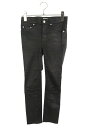 サンローランパリ SAINT LAURENT PARIS サイズ:34 369585 Y5YE2 レザースキニーロングパンツ(ブラック)【106052】【BS99】【レディース】【中古】bb411#rinkan*B