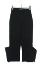 ステラマッカートニー STELLA McCARTNEY サイズ:36 418439 S1592 スリットデザインストレッチイージーロングパンツ(ブラック)【106052】【BS99】【レディース】【中古】bb411#rinkan*B