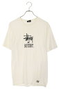 ステューシー STUSSY ×ソフネット SOPHNET サイズ:M SOPH-150160 ロゴ刺繍Tシャツ(ホワイト)【206052】【BS99】【メンズ】【中古】【準新入荷】bb411#rinkan*B