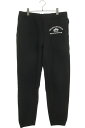 クロムハーツ Chrome Hearts サイズ:M SAILIN ON SWTPANT セメタリークロス刺繍スウェットロングパンツ(ブラック×シルバー)【30...