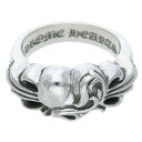 クロムハーツ Chrome Hearts サイズ:17号 FLRL CRS HRT フローラルハート シルバーリング(シルバー 14.59g)【406052】【SJ02】【小物】【中古】bb376#rinkan*B