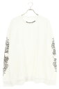 クロムハーツ Chrome Hearts サイズ:XL SWTSHRT PLVR 袖フローラルハートラブユースウェット(ホワイト)【306052】【GZ11】【...