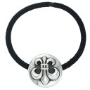 クロムハーツ Chrome Hearts HAIRBAND BSフレアボタンヘアゴム シルバーコンチョ(シルバー 総重量21.12g)【406052】【GZ1...